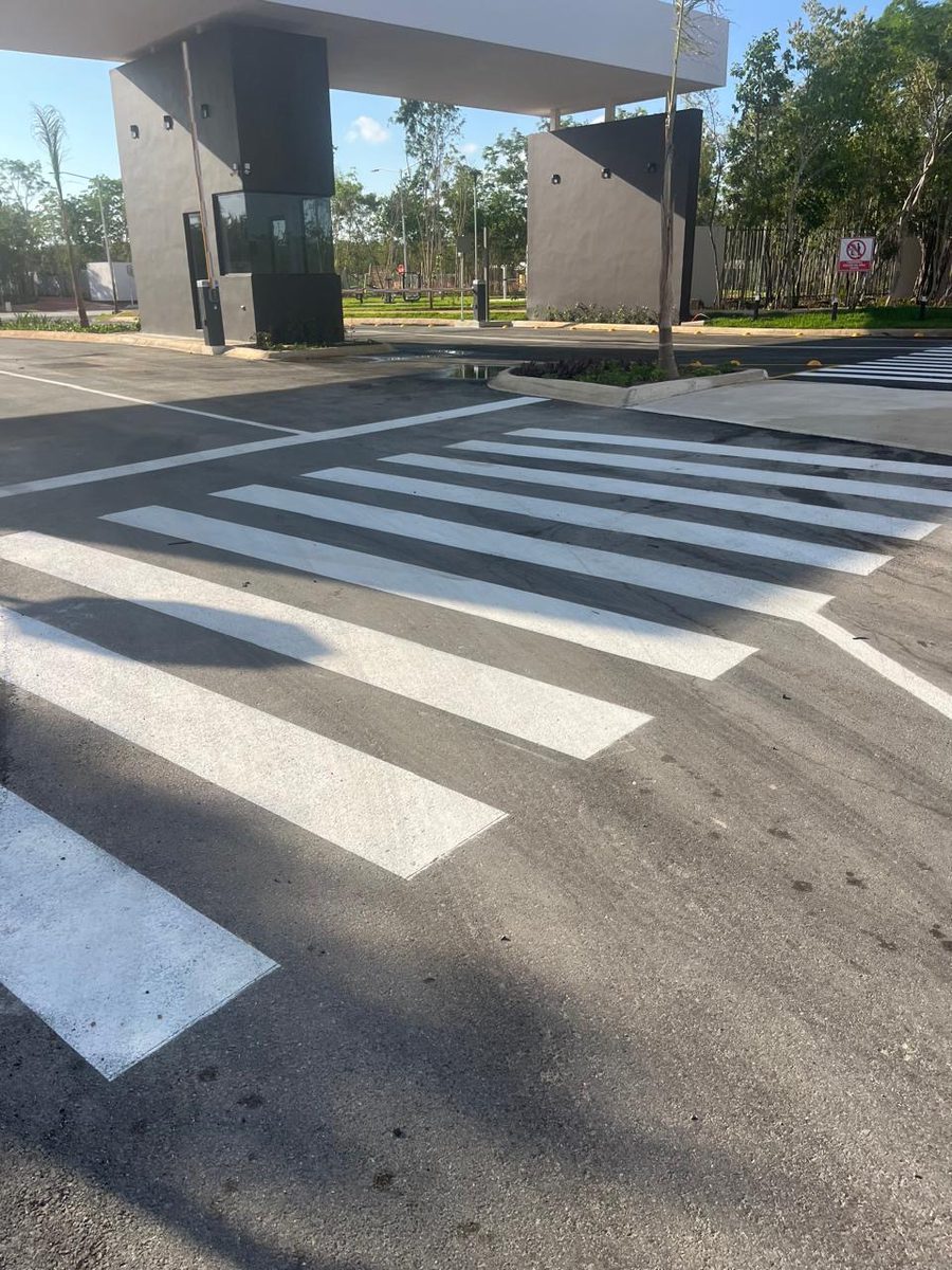 Cruce peatonal pintado