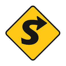 Señal de curva