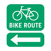 Señal de ruta para bicicletas